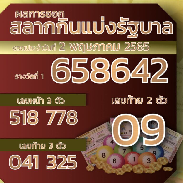 ตรวจหวย 3-05-2565