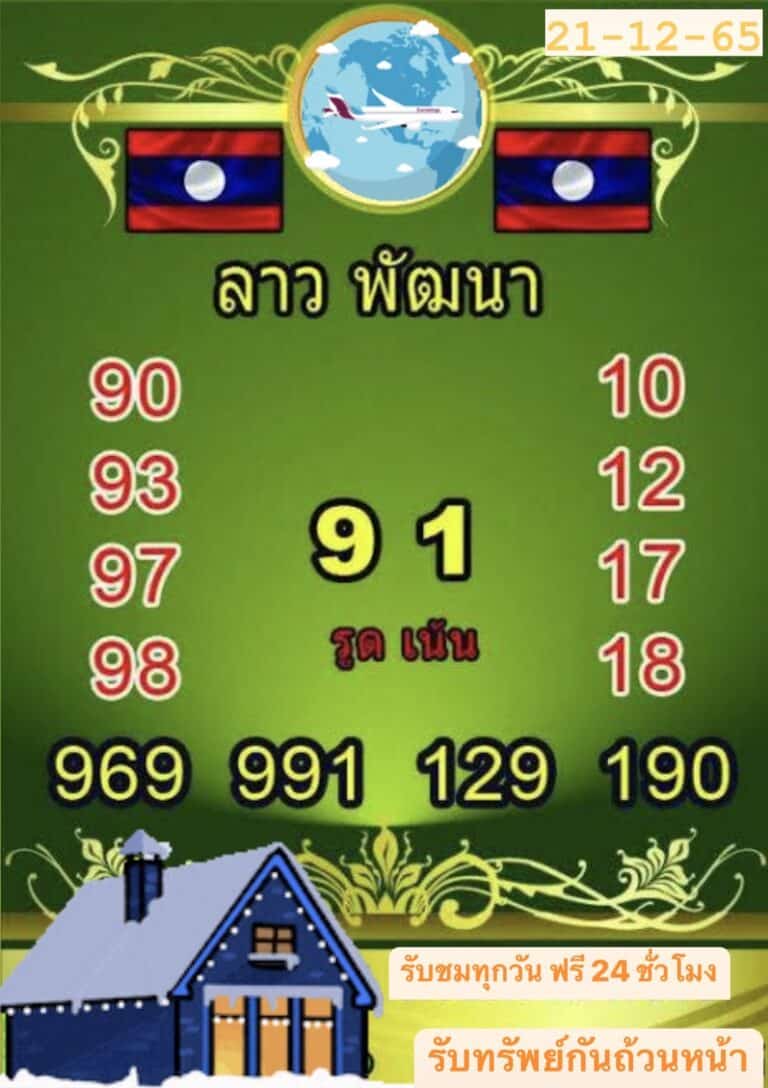 หวยลาว หวยลาวงวดนี้ 21-12-65