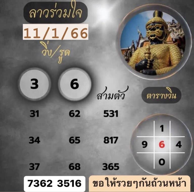 หวยลาว หวยลาวงวดนี้ 11-1-66