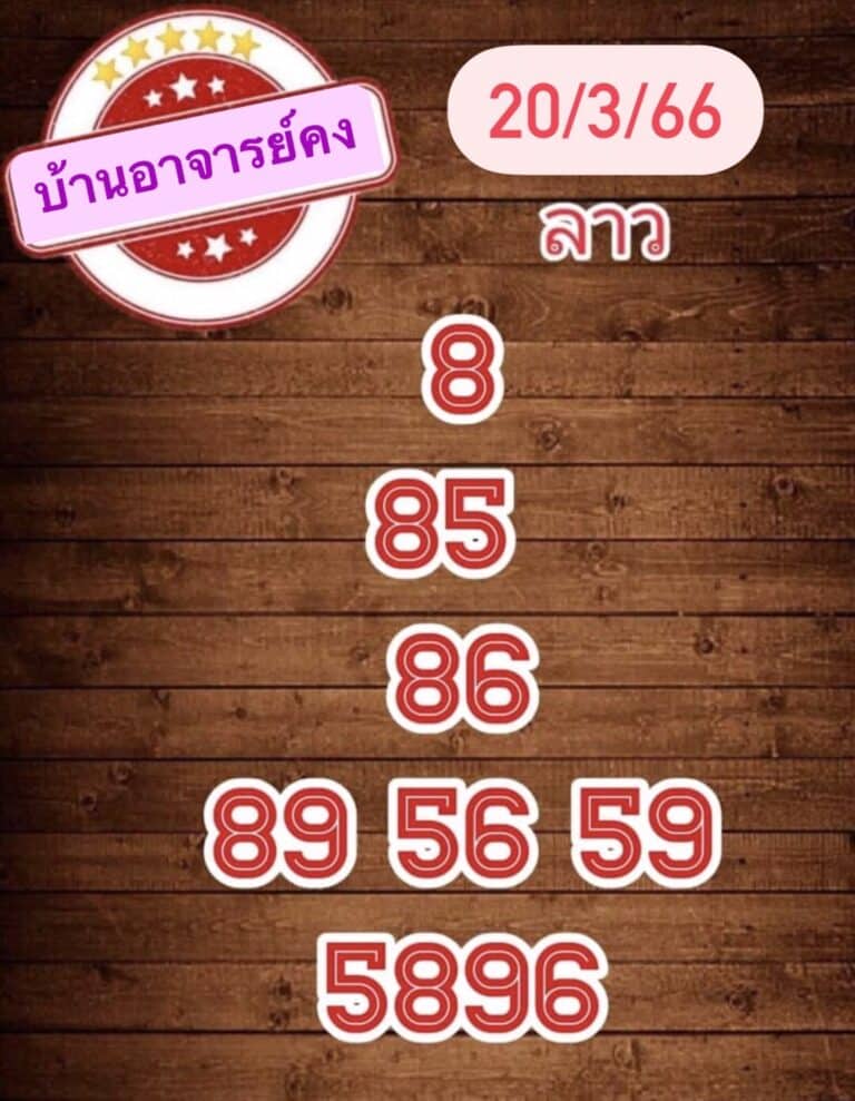 หวยลาว4ตัว 20-03-66