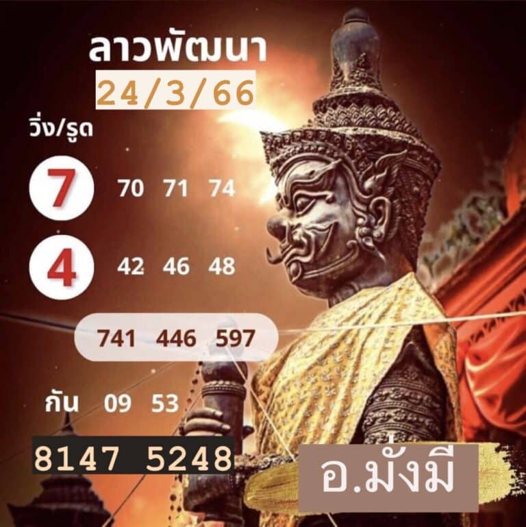 หวยลาว4ตัว 24-03-66