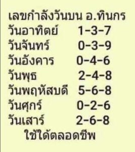 หวยอาจารย์ทินกรงวดนี้ 16-8-66